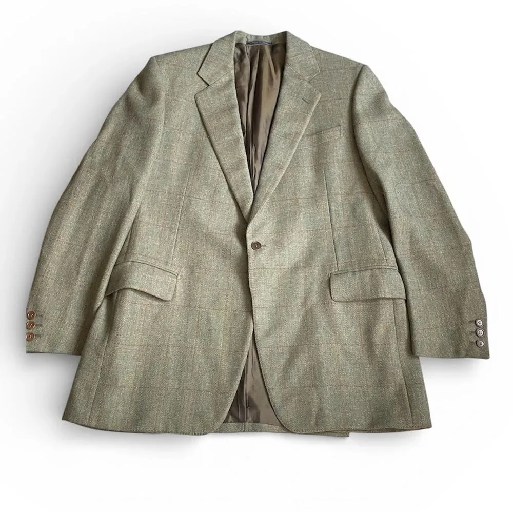 Carpenter & Packer by Huntsman London Green Tweed Wool Blazer – Made in Italy